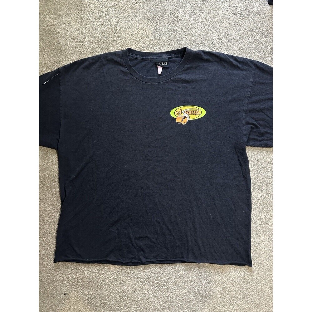 Vintage NHS‎ Tag OJ Wheels Skateboard T-shirt Cropped Faded Santa Cruz